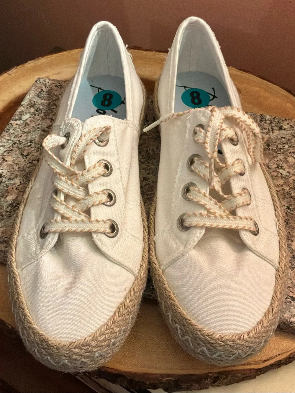 🌙✨🆕 Blowfish Malibu White Espadrille Sneakers Size 8